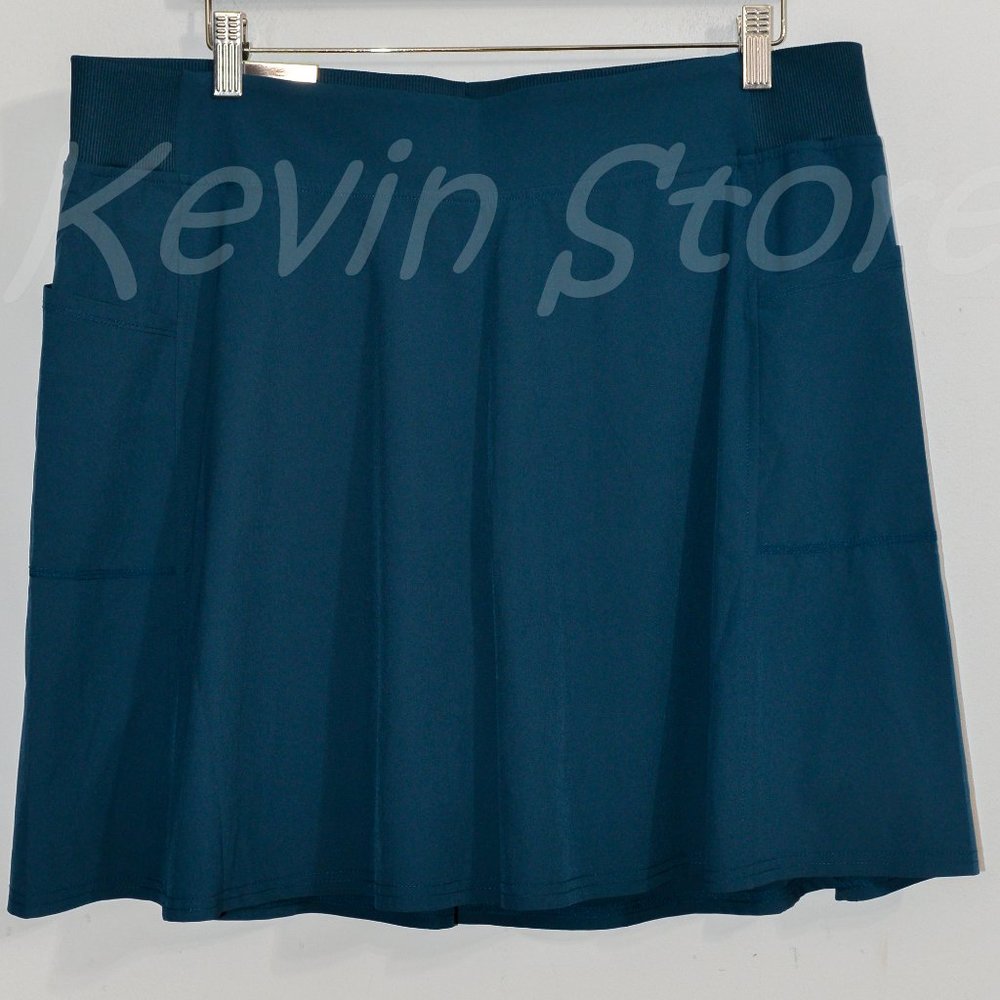 NWT 32 Degrees ladies flowy woven lightweight skorts BLUE